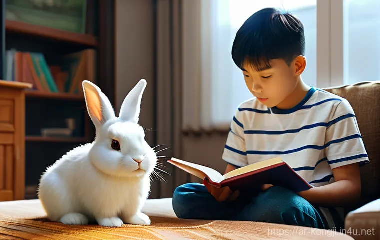 콩지래빗 연재 스케줄 - **Prompt 1: Family Story Time with Kongji Rabbit**