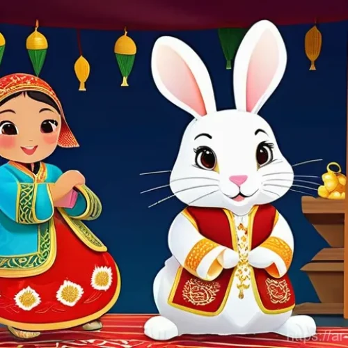 콩지래빗 마케팅 전략 - **Prompt 1: Konji Rabbit Celebrating an Arab Festival**
    A vibrant, joyful, and intricately detai...