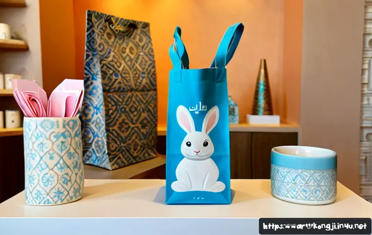 콩지래빗의 브랜드 확장 - Photorealistic premium lifestyle product expansion scene featuring a charming white rabbit mascot fi...